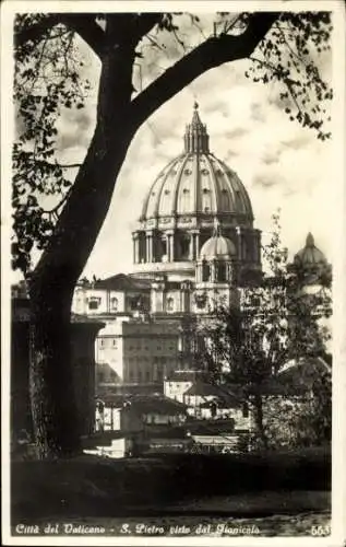 Ak Vatikan, St. Peter's Basilica vom Gianicolo