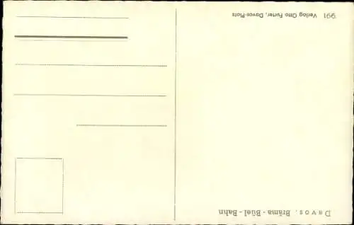 Ak Davos Kanton Graubünden, Seilbahn, Kirche, Berglandschaft