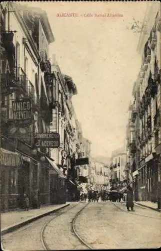Ak Alicante Valencia Spanien, Calle Rafael Altamira