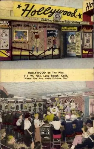 Ak Long Beach Kalifornien USA, Hollywood on The Pike