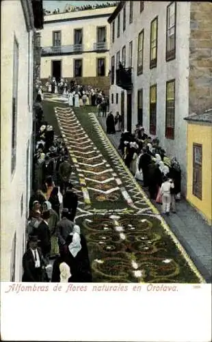 Ak Kanarische Inseln, Alfombras de flores naturales en Orotava