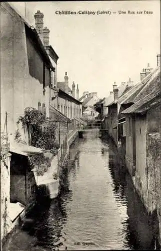 CPA Châtillon Coligny Loiret, un rue sur l'eau