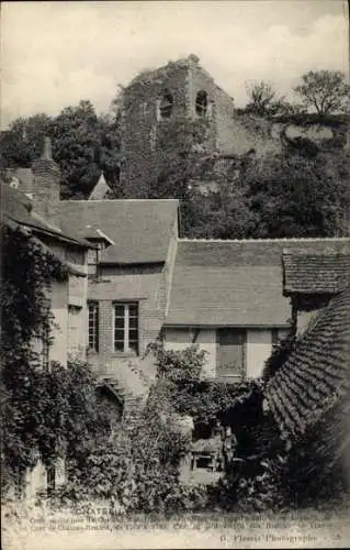 Ak Château Renard Loiret, vue générale de la Tour Anquetil