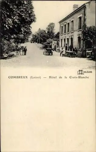 CPA Combreux Loiret, Hôtel de la Croix Blanche