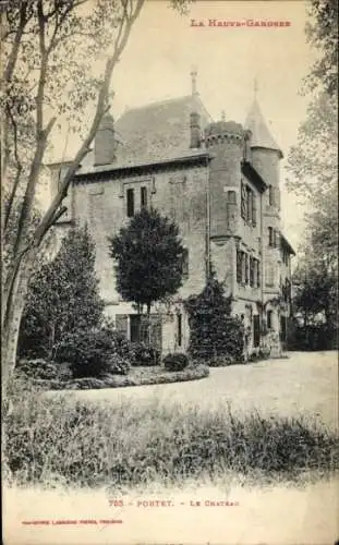 Ak Portet sur Garonne Haute Garonne, Schlossansicht