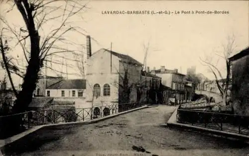 CPA Lavardac Barbaste Lot et Garonne, Le Pont à Pont de Bordes