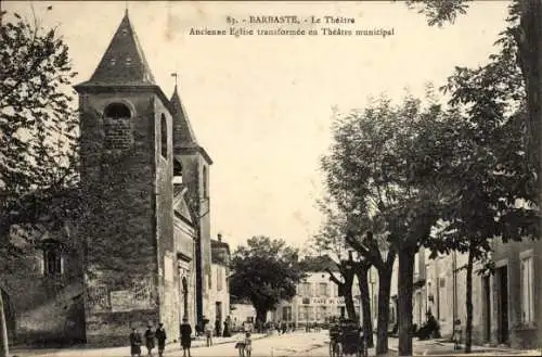 CPA Barbaste Lot et Garonne, Le Théâtre Ancienne Eglise transformée en Théâtre municipal