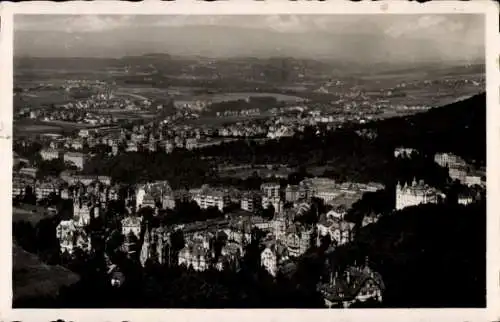 Ak Karlsbad in Baden, Landschaftsaufnahme von   Gebäude, westlicher Blick