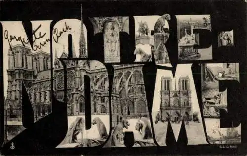 Buchstaben Ak Paris IV Ile de la Cité, Kathedrale Notre Dame