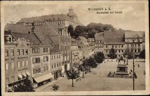 Ak Weißenfels an der Saale, Marktplatz, Schloß,  Architektur, 1920