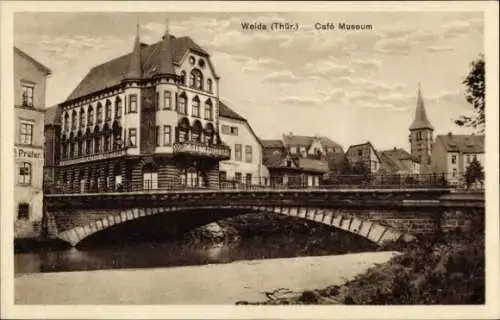 Ak Weida in Thüringen, Cafe Museum
