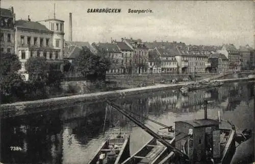 Ak Saarbrücken im Saarland, Teilansicht