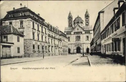Ak Speyer am Rhein, Versicherungsanstalt der Pfalz,  Architektur, Straßenansicht