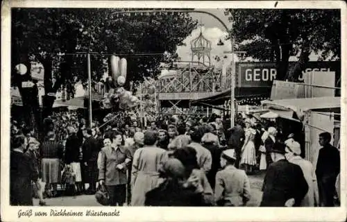Ak Bad Dürkheim am Pfälzerwald, Dürkheimer Wurstmarkt, Jahrmarkt