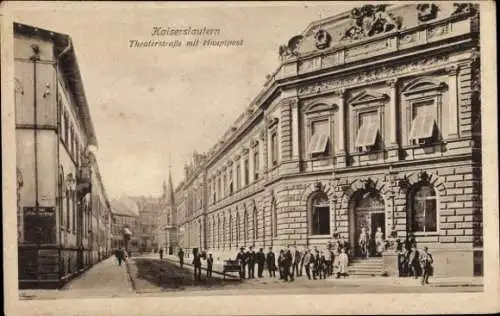 Ak Kaiserslautern in der Pfalz, Theaterstraße, Hauptpost