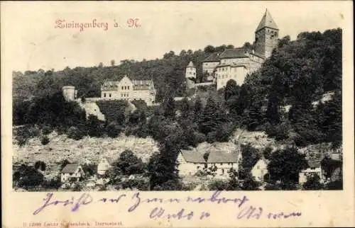 Ak Zwingenberg am Neckar Baden, Blick auf den Ort, Gasthaus zum Anker