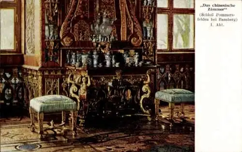 Ak Pommersfelden in Oberbayern, Das chinesische Zimmer im Schloss, I. Akt, El Verdugo