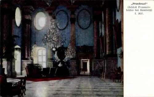 Ak Pommersfelden in Oberfranken, Prunksaal des Schlosses, El Verdugo, Filmdrama