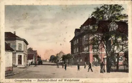 Ak Großenbaum Duisburg im Ruhrgebiet, Bahnhofshotel, Waldstraße