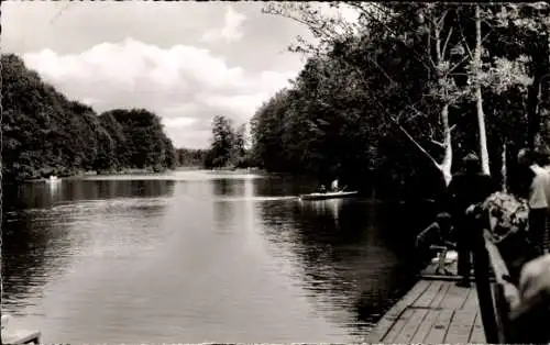 Ak Rohlfshagen Rümpel Schleswig-Holstein, Kupfermühle, See, Boot