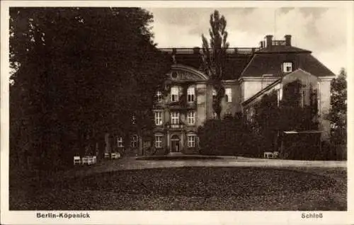Ak Berlin Köpenick, Schloss, Parkanlage