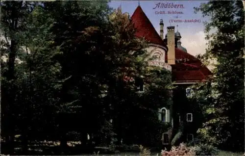 Ak Altdöbern in der Niederlausitz, Gräfl. Schloss, Turm