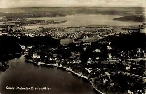 Ak Malente Gremsmühlen in Ostholstein, Fliegeraufnahme, Panorama