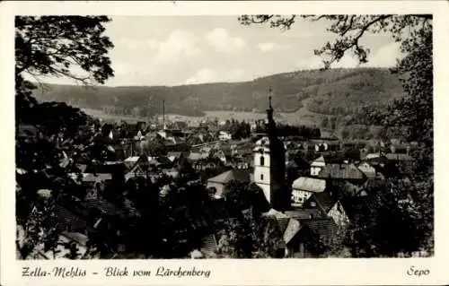 Ak Zella Mehlis im Thüringer Wald, Gesamtansicht, Blick vom Lärchenberg