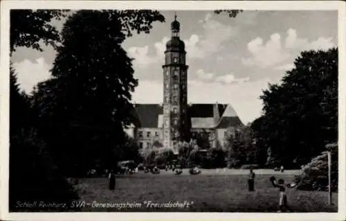 Ak Reinharz Bad Schmiedeberg in der Dübener Heide, Schloss, SVA-Genesungsheim Freundschaft