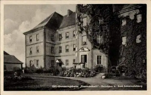 Ak Bad Schmiedeberg in der Dübener Heide, Gebäude SVL-Genesungsholm, Gartenansicht,  Architektur