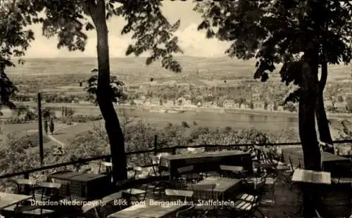 Ak Dresden Niederpoyritz, Blick vom Berggasthaus Staffelstein