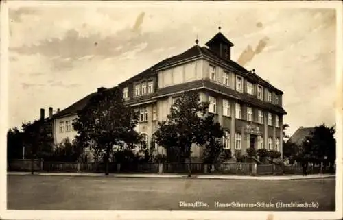Ak Riesa an der Elbe Sachsen, Hans-Schemm-Handelschule