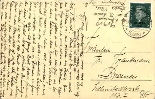 Ak Strehla an der Elbe Sachsen, Teilansicht