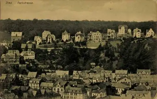 Ak Diez an der Lahn, Parkstraße, Panorama