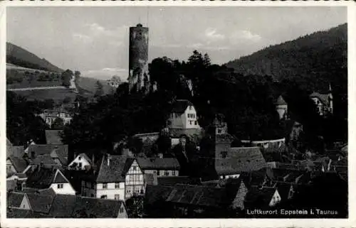 Ak Eppstein im Taunus, Teilansicht, Burg
