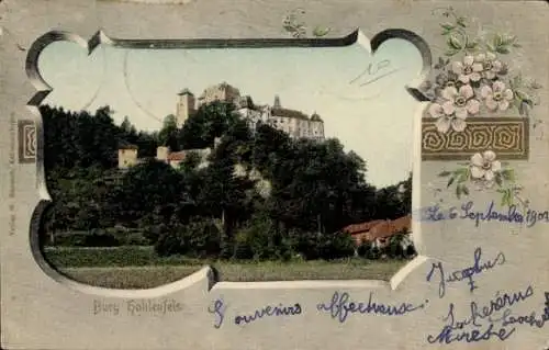 Passepartout Ak Mudershausen in Rheinland Pfalz, Burg Hohlenfels