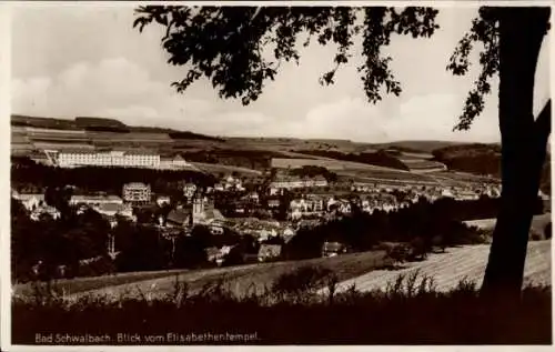 Ak Bad Schwalbach im Taunus, Blick vom Elisabethentempel, Stadtansicht, Natur, Architektur