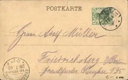 Ak Putbus auf der Insel Rügen, Schlosspark, Hirsche