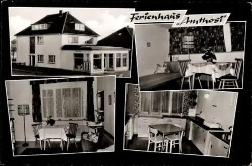 Ak Nordseebad Wangeroog Wangerooge in Ostfriesland, Ferienhaus Amthosi, Außenaufnahme, Inneneinbl