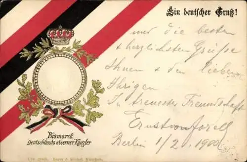 Präge Ak Bismarck, Deutschlands eiserner Kanzler
