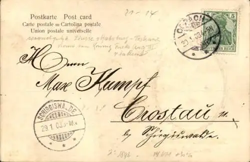 Präge Passepartout Ak Kronprinzessin Louise von Sachsen, Portrait