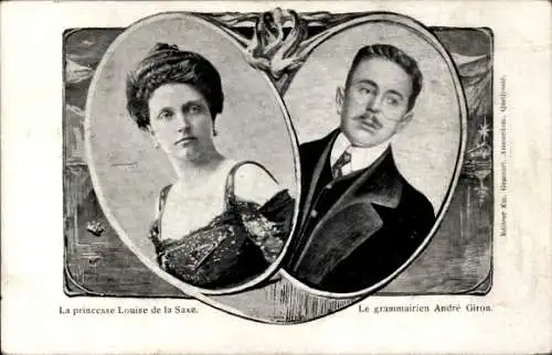 Ak Kronprinzessin Louise von Sachsen, André Giron, Portrait