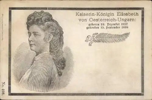 Ak Kaiserin-Königin Elisabeth von Österreich-Ungarn, Portrait