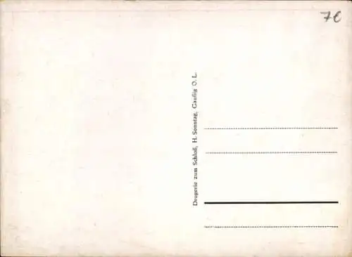 Ak Gaußig in der Oberlausitz, Straßenpartie