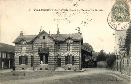 Ak Villeneuve Saint Denis Seine et Marne, Ferme La Guette
