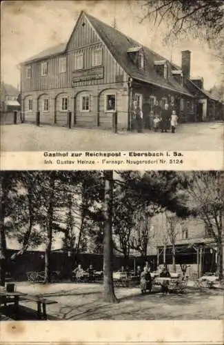 Ak Ebersbach in Sachsen, Gasthof zur Reichspost