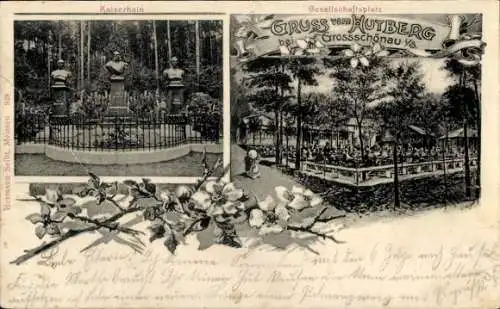 Ak Großschönau in der Oberlausitz Sachsen, Hutberg, Kaiserhain, Gesellschaftsplatz