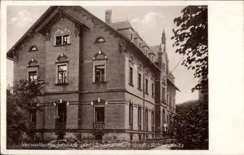 Ak Großschweidnitz in Sachsen, Verwaltungsgebäude der Landesanstalt
