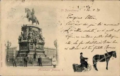 Ak Sankt Petersburg Russland, Monument Nikolas I