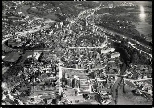 Ak Backnang in Baden Württemberg, Fliegeraufnahme